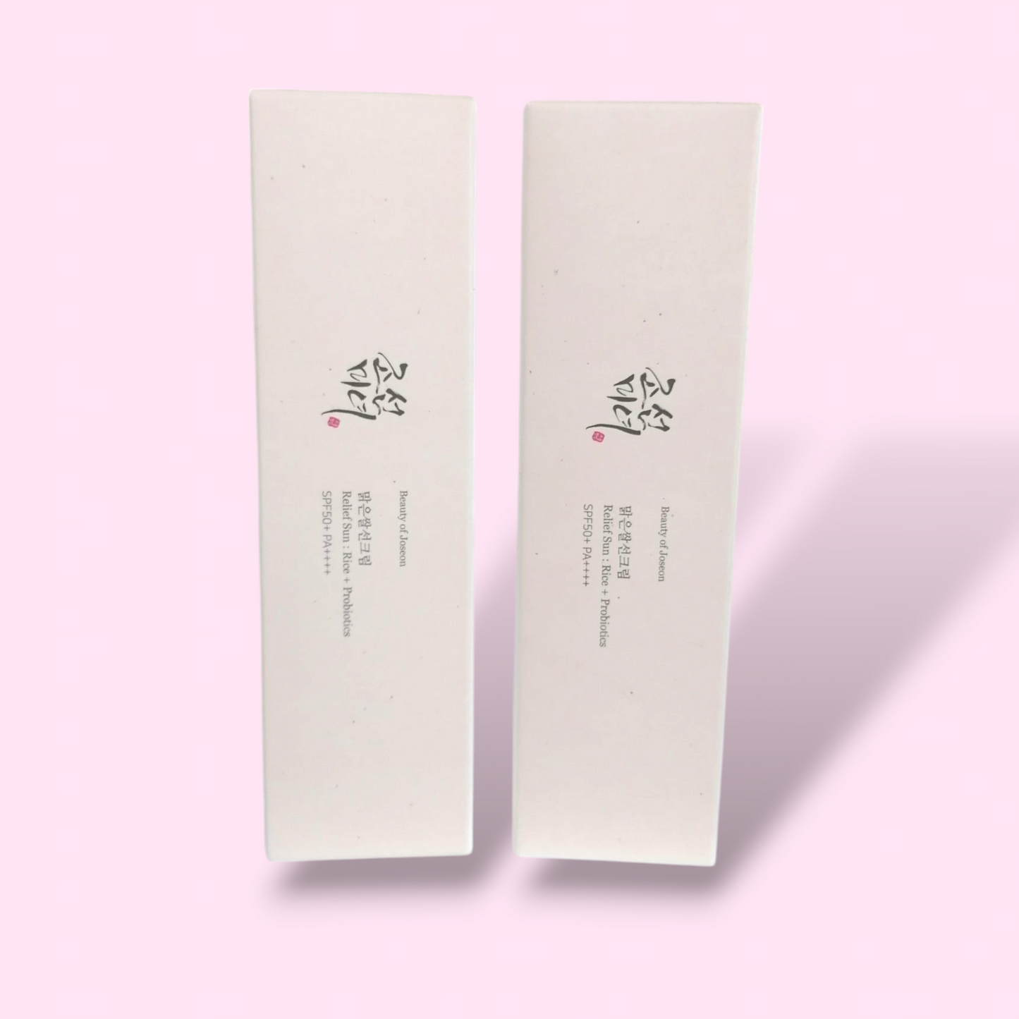 Beauty of Joseon Relief Sun SPF50+ 2-pack – front view of tubes
